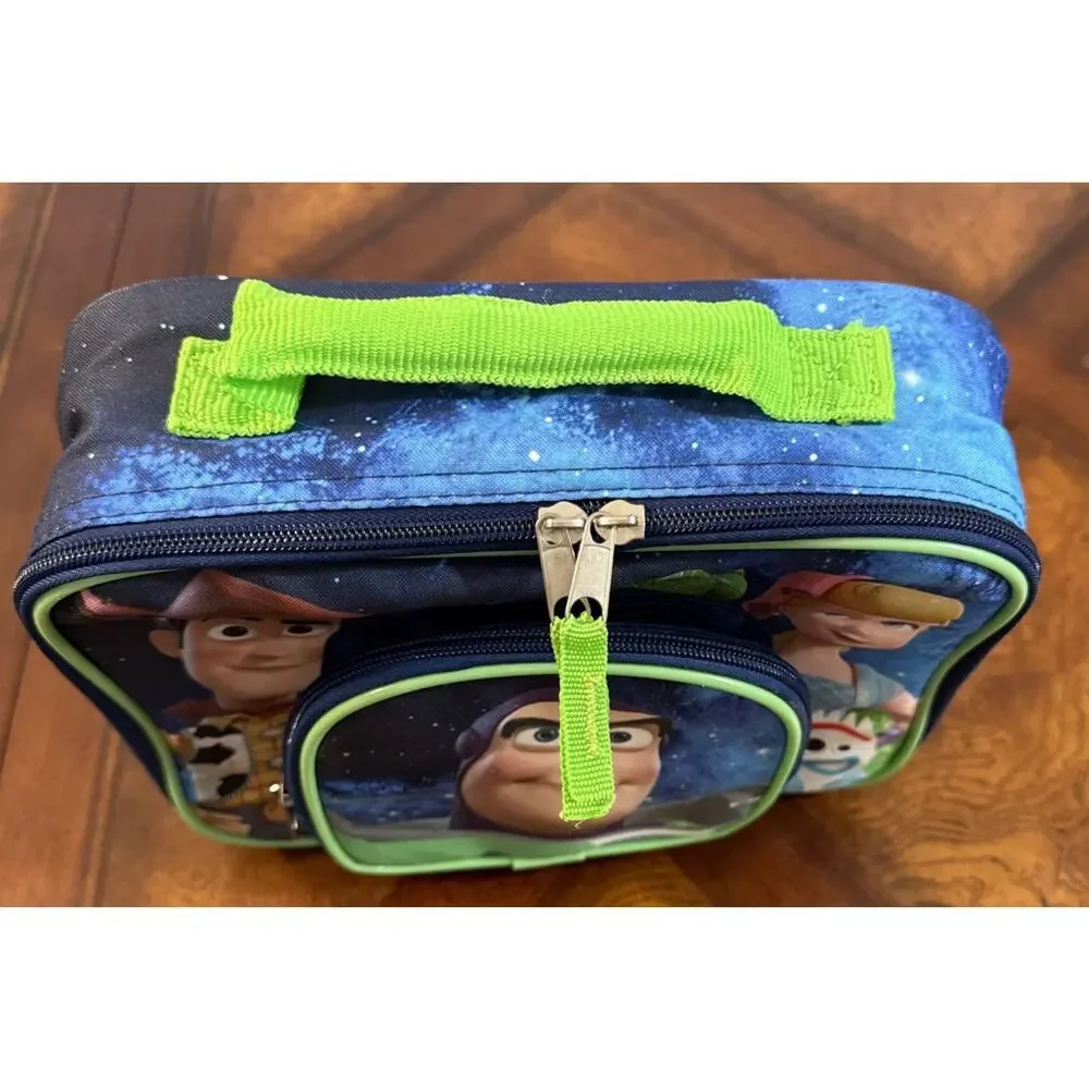 Disney Toy Story 4 Childrens Insulated Lunch Tote, 2 Compartments Buzz Woody Rex
